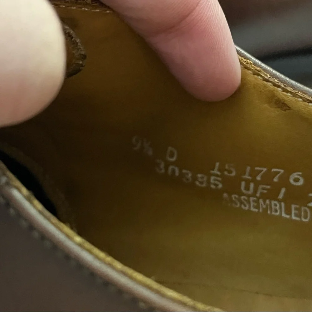 Vintage Y2K Florsheim Comfortech Cap Toe Oxford Dress Shoes Leather Brown 9.5D